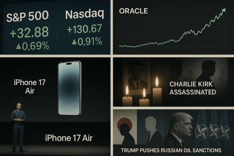 Weekly wrap: markets rally, Charlie Kirk murder, iPhone 17 launch and PMs resign