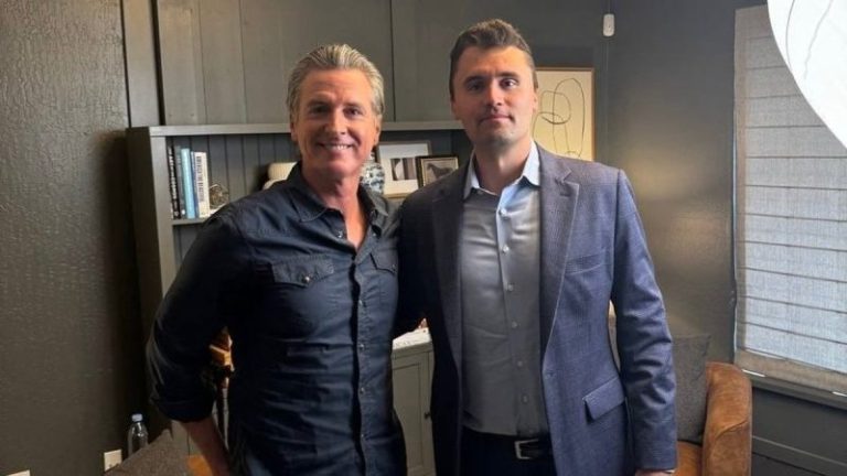Newsom says he kept in touch with Charlie Kirk since podcast, called him ‘gracious’