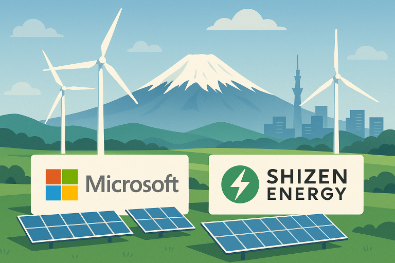 Microsoft secures 100MW clean power deal in Japan with Shizen Energy