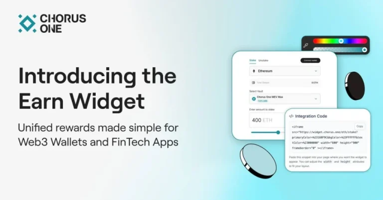 Chorus One Unveils Simple and Secure Widget to Enhance Institutional-grade Staking