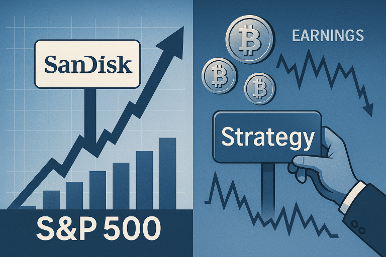 SanDisk to join the S&P 500 as Strategy misses out again