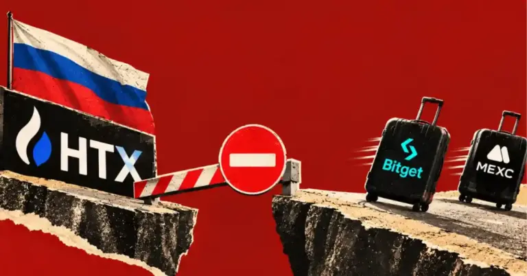 HTX Restricts Russia as Bitget and MEXC Exit, While Binance Cuts Ties